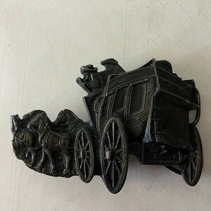 1979 BERGAMOT Brass Works Horse Drawn Carriage Belt Buckle M-145
